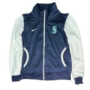 Nike Seattle Mariners MLB Track Jacket Women’s M Navy White Full Zip